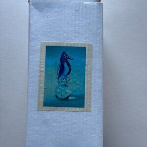 NEW Vintage Art Glass Seahorse 6'' Figurine/Paperweight